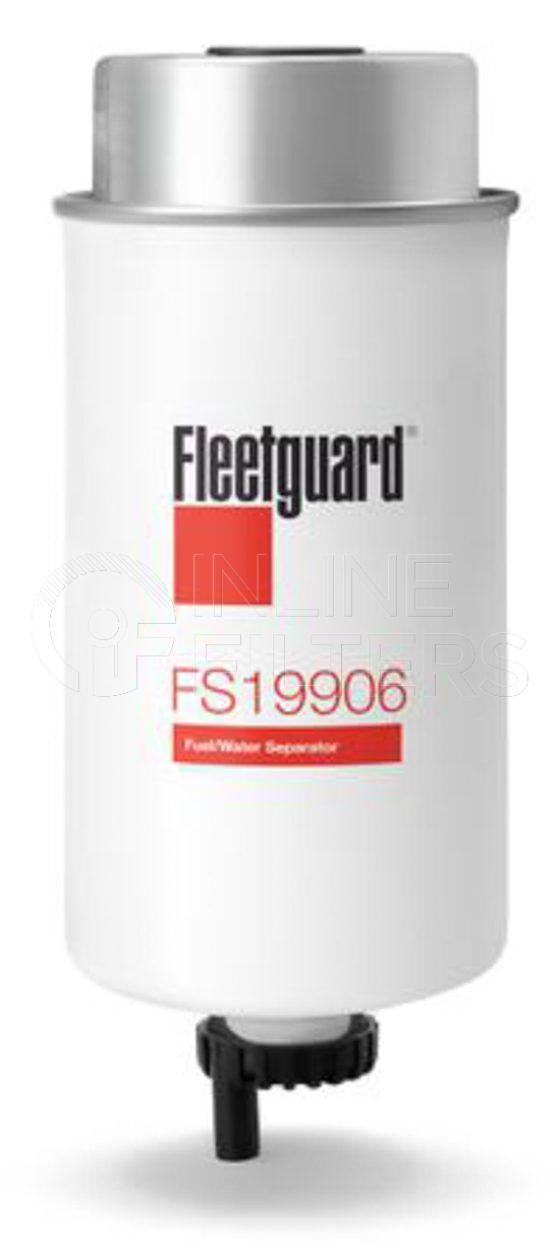 Fleetguard FS19906. Fuel Filter. Main Cross Reference is John Deere RE509036. Fleetguard Part Type: FS.