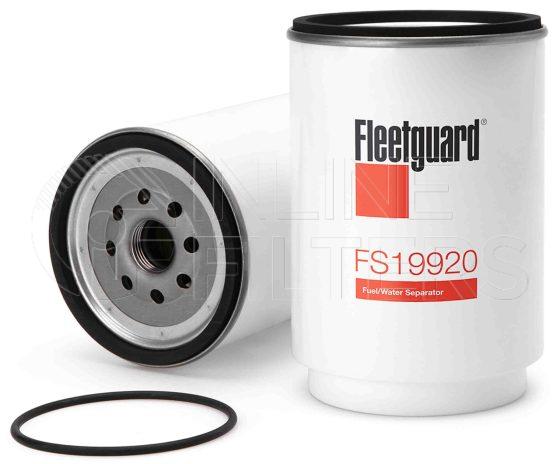 Fleetguard FS19920. Fuel Filter Product – Brand Specific Fleetguard – Spin On Product Fleetguard filter product Fuel Filter. Main Cross Reference is Volvo 20879812. With Water in Fuel Sensor: No. Flow Direction: Outside In. Fleetguard Part Type: FS