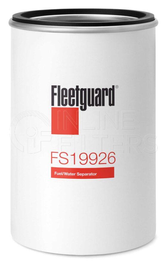 Fleetguard FS19926. Fuel Filter Product – Brand Specific Fleetguard – Spin On Product Fleetguard filter product Fuel Filter. Main Cross Reference is Racor R260T. With Water in Fuel Sensor: No. Flow Direction: Outside In. Fleetguard Part Type: FS_SPIN
