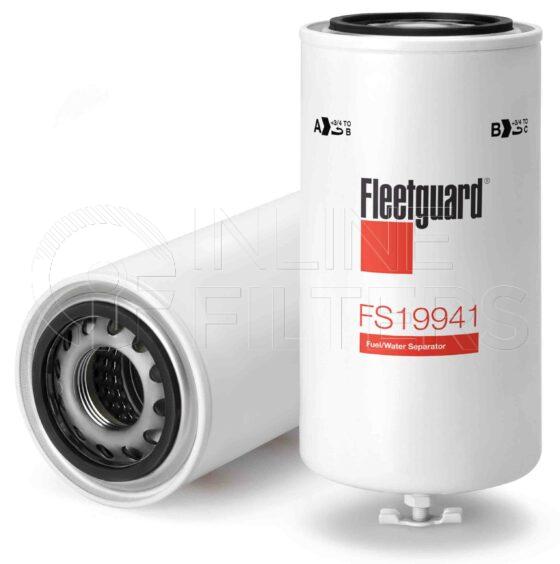 Fleetguard FS19941. FILTER-Fuel(Brand Specific) Product – Brand Specific Fleetguard – Spin On Product Fuel filter product Details Main Cross Reference is Cim Tek 70004. Flow Direction Outside In. Fleetguard Part Type FS. Amoco A08 Fuel Storage Tanks and Pumps