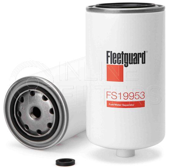 Fleetguard FS19953. Fuel Filter. Main Cross Reference is Case New Holland 84278636. Fleetguard Part Type: FS.