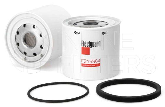 Fleetguard FS19964. Fuel Filter Product – Brand Specific Fleetguard – Spin On Product Fleetguard filter product Fuel Filter. Main Cross Reference is Ingersoll Rand 54525530. Emulsified Water Separation: 99. Free Water Separation: 99. Fleetguard Part Type: FS