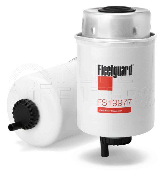 Fleetguard FS19977. Fuel Filter Product – Brand Specific Fleetguard – Spin On Product Fleetguard filter product Fuel Filter. Main Cross Reference is John Deere RE529644. Emulsified Water Separation: 93. Free Water Separation: 93. Fleetguard Part Type: FS_CART