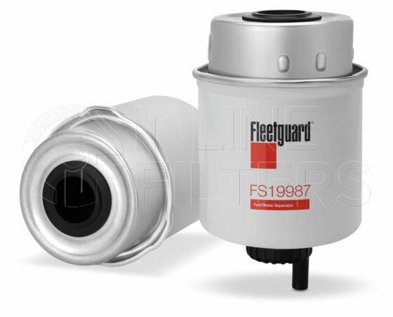 Fleetguard FS19987. Fuel Filter Product – Brand Specific Fleetguard – Spin On Product Fleetguard filter product Fuel Filter. Main Cross Reference is JCB 32925915. Emulsified Water Separation: 93. Free Water Separation: 93. Flow Direction: Inside Out. Fleetguard Part Type: FS_CART
