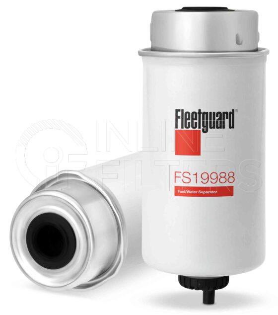Fleetguard FS19988. Fuel Filter Product – Brand Specific Fleetguard – Spin On Product Fleetguard filter product Fuel Filter. Main Cross Reference is McCormick 702704A1. Emulsified Water Separation: 93. Free Water Separation: 93. Fleetguard Part Type: FS_CART