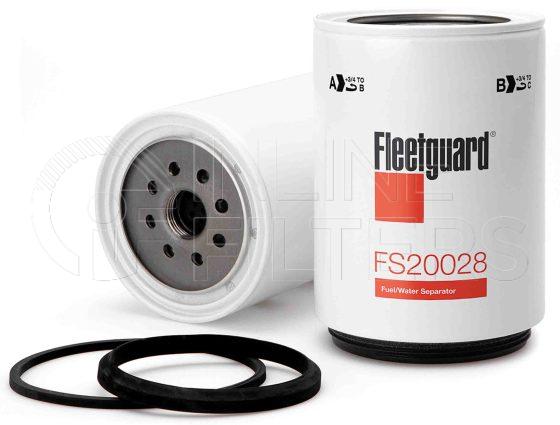 Fleetguard FS20028. Fuel Filter Product – Brand Specific Fleetguard – Spin On Product Fleetguard filter product Fuel Filter. For Service Part use 3948395S. Main Cross Reference is Hino 234011700A. Fleetguard Part Type FS