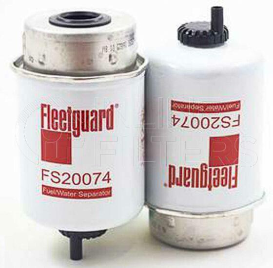 Fleetguard FS20074. Fuel Filter Product – Brand Specific Fleetguard – Spin On Product Fleetguard filter product Fuel Filter. Main Cross Reference is John Deere RE546336. Free Water Separation: 90. Fleetguard Part Type: FS. Comments: 10 microns