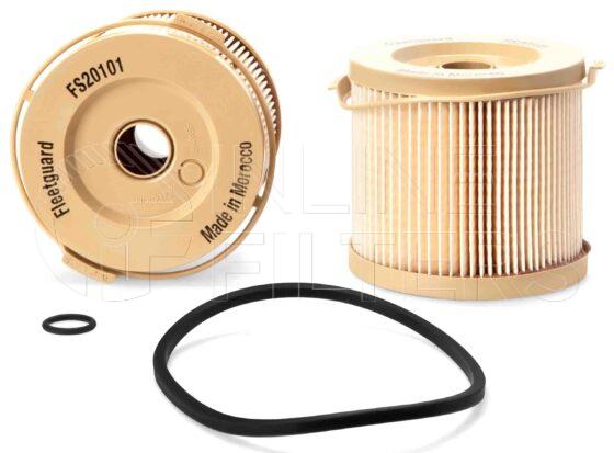 Fleetguard FS20101. Fuel Filter Product – Brand Specific Fleetguard – Spin On Product Fleetguard filter product Fuel Filter. Main Cross Reference is Racor 2010SM. Flow Direction: Outside In. Fleetguard Part Type: FS