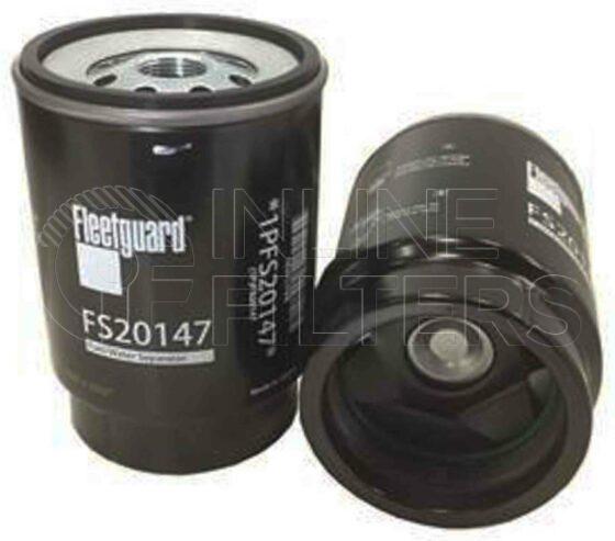 Fleetguard FS20147. Fuel Filter. Fuel Water Separator. Main Cross Reference is MAN 81125016101. Fleetguard Part Type: FS.