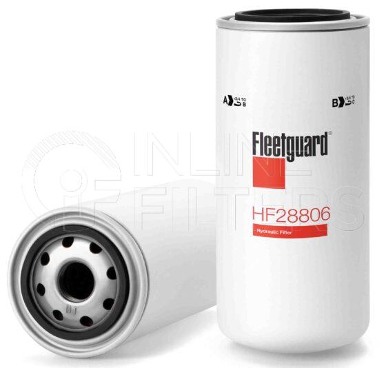 Fleetguard HF28806. FILTER-Hydraulic(Brand Specific) Product – Brand Specific Fleetguard – Spin On Product Hydraulic filter product Details Main Cross Reference is Renault 5010197266. Particle Size at Beta 75 – 18 micron (18 micron). Fleetguard Part Type HF_SPIN