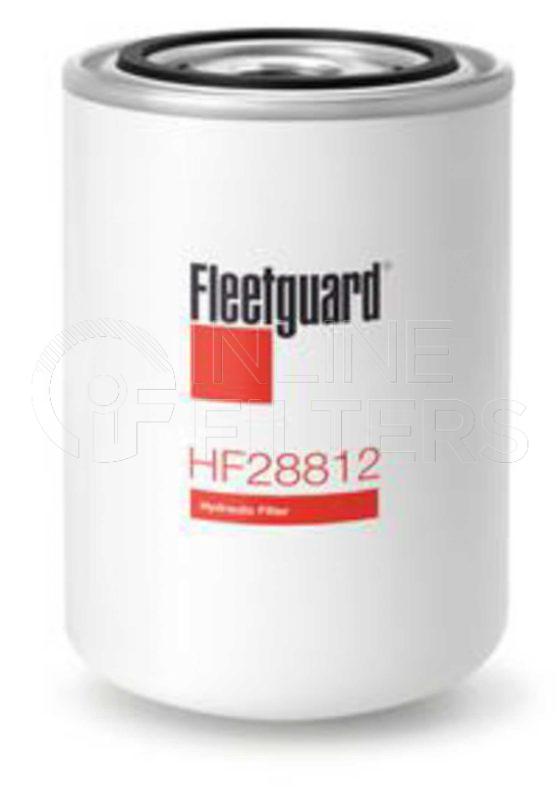 Fleetguard HF28812. Hydraulic Filter Product – Brand Specific Fleetguard – Spin On Product Fleetguard filter product Hydraulic Filter. Main Cross Reference is Massey Ferguson 3595175M1. Flow Direction: Outside In. Particle Size at Beta 75: 10.0 micron. Fleetguard Part Type: HF_SPIN