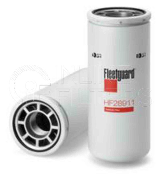 Fleetguard HF28911. Hydraulic Filter Product – Brand Specific Fleetguard – Spin On Product Fleetguard filter product Hydraulic Filter. Main Cross Reference is Mustang 17034895. Particle Size at Beta 75: 10 micron (10 micron). Particle Size at Beta 200: 13 micron (13 micron). Fleetguard Part Type: HF_SPIN