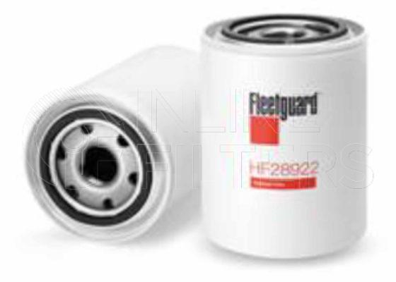 Fleetguard HF28922. Hydraulic Filter Product – Brand Specific Fleetguard – Undefined Product Fleetguard filter product Hydraulic Filter. Main Cross Reference is AC PF16. Particle Size at Beta 75: 47 micron (47 micron). Particle Size at Beta 200: 0 micron (0 micron). Fleetguard Part Type: HF