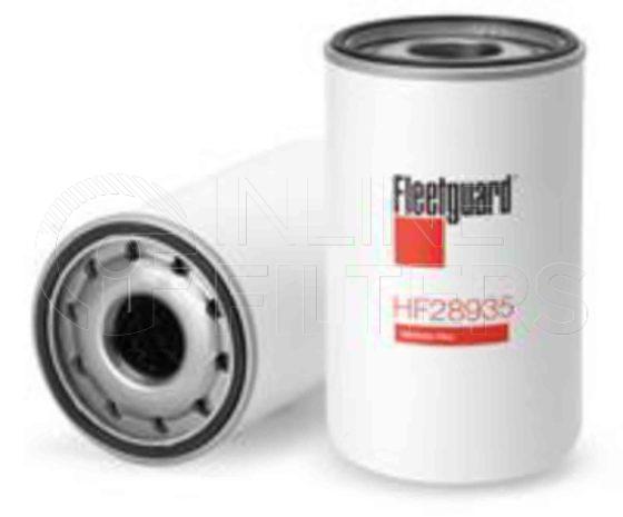 Fleetguard HF28935. Hydraulic Filter Product – Brand Specific Fleetguard – Cartridge Product Fleetguard filter product Hydraulic Filter. Main Cross Reference is Same 244193500. Particle Size at Beta 75: 100 micron (100 micron). Fleetguard Part Type: HF_CART