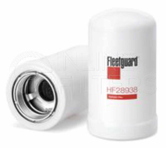 Fleetguard HF28938. Hydraulic Filter Product – Brand Specific Fleetguard – Spin On Product Fleetguard filter product Hydraulic Filter. Main Cross Reference is Caterpillar 4I3948. Particle Size at Beta 75: 25. Fleetguard Part Type: HF_SPIN