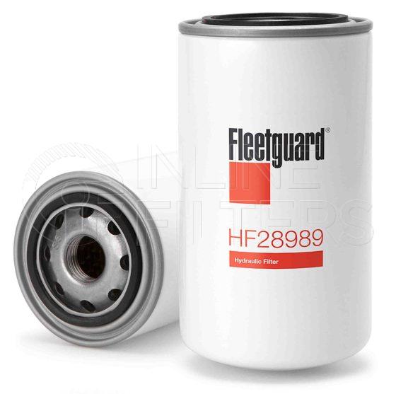 Fleetguard HF28989. Hydraulic Filter Product – Brand Specific Fleetguard – Undefined Product Fleetguard filter product Hydraulic Filter. Main Cross Reference is Linde Lansing 9830615. Particle Size at Beta 75: 50 micron (50 micron). Fleetguard Part Type: HF