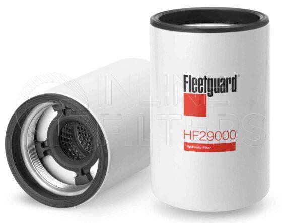 Fleetguard HF29000. FILTER-Hydraulic(Brand Specific) Product – Brand Specific Fleetguard – Spin On Product Hydraulic filter product Details Main Cross Reference is New Holland 86016760. Particle Size at Beta 75 – 7 micron (7 micron). Particle Size at Beta 200 – 10 micron (10 micron). Fleetguard Part Type HF