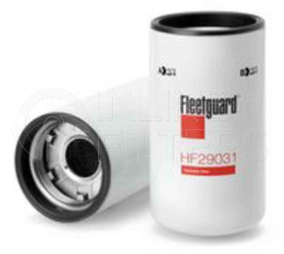 Fleetguard HF29031. Hydraulic Filter Product – Brand Specific Fleetguard – Undefined Product Fleetguard filter product Hydraulic Filter. Main Cross Reference is John Deere AT189924. Particle Size at Beta 75: 18 micron (18 micron). Particle Size at Beta 200: 19 micron (19 micron). Fleetguard Part Type: HF