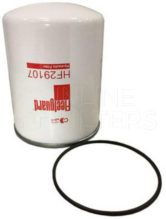 Fleetguard HF29107. Hydraulic Filter Product – Brand Specific Fleetguard – Spin On Product Fleetguard filter product Hydraulic Filter. Main Cross Reference is Caterpillar 2096906. Particle Size at Beta 75: 21. Particle Size at Beta 200: 25. Fleetguard Part Type: HF_SPIN