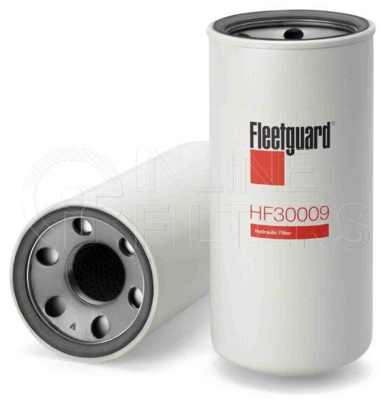 Fleetguard HF30009. Hydraulic Filter Product – Brand Specific Fleetguard – Spin On Product Fleetguard filter product Hydraulic Filter. Main Cross Reference is Pall HC7400SKN8H. Particle Size at Beta 75: 4.5 micron (4.5 micron). Particle Size at Beta 200: 6 micron (6 micron). Fleetguard Part Type: HF