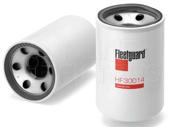 Fleetguard HF30014. Hydraulic Filter Product – Brand Specific Fleetguard – Cartridge Product Fleetguard filter product Hydraulic Filter. Main Cross Reference is Pall HC7400SKS4H. Particle Size at Beta 75: 9.5 micron (9.5 micron). Particle Size at Beta 200: 12 micron (12 micron). Fleetguard Part Type: HF
