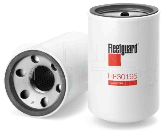 Fleetguard HF30195. Hydraulic Filter Product – Brand Specific Fleetguard – Spin On Product Fleetguard filter product Hydraulic Filter. Main Cross Reference is Pall HC7400SKP4H. Particle Size at Beta 75: 0 micron (0 micron). Particle Size at Beta 200: 3 micron (3 micron). Fleetguard Part Type: HF
