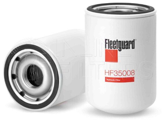 Fleetguard HF35008. Hydraulic Filter. Main Cross Reference is Baldwin BT611MPG. Fleetguard Part Type: HF_SPIN.
