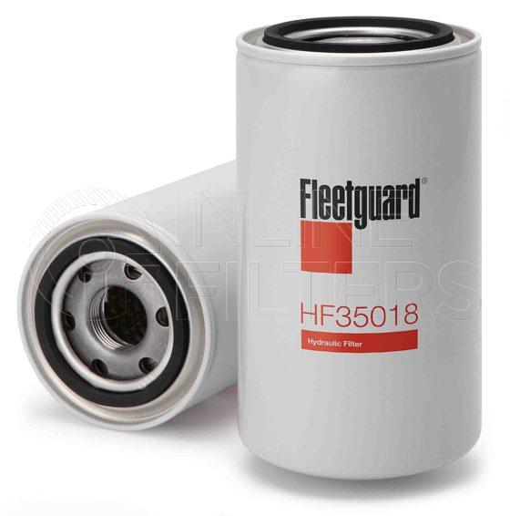 Fleetguard HF35018. Hydraulic Filter. Main Cross Reference is Caterpillar 937520. Fleetguard Part Type: HF_SPIN.