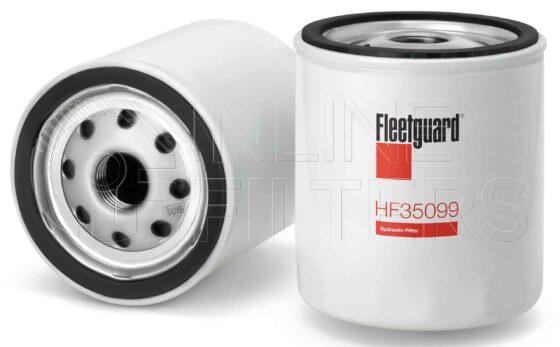 Fleetguard HF35099. FILTER-Hydraulic(Brand Specific) Product – Brand Specific Fleetguard – Undefined Product Hydraulic filter product Details Main Cross Reference is Zinga BE1018. Particle Size at Beta 75 – 40 micron (40 micron). Fleetguard Part Type HF