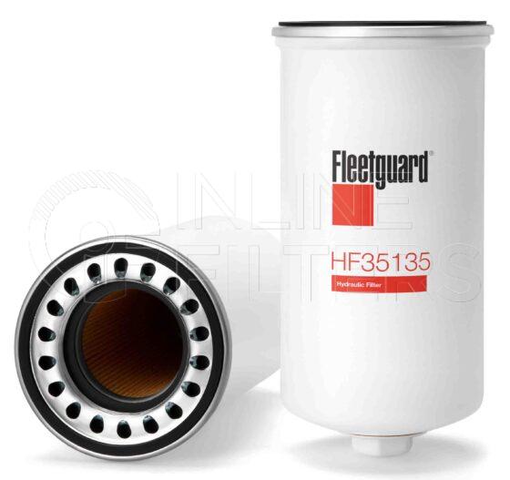 Fleetguard HF35135. Hydraulic Filter Product – Brand Specific Fleetguard – Spin On Product Fleetguard filter product Hydraulic Filter. Flow Direction: Inside Out. Particle Size at Beta 75: 75.0 micron. Fleetguard Part Type: HF_SPIN