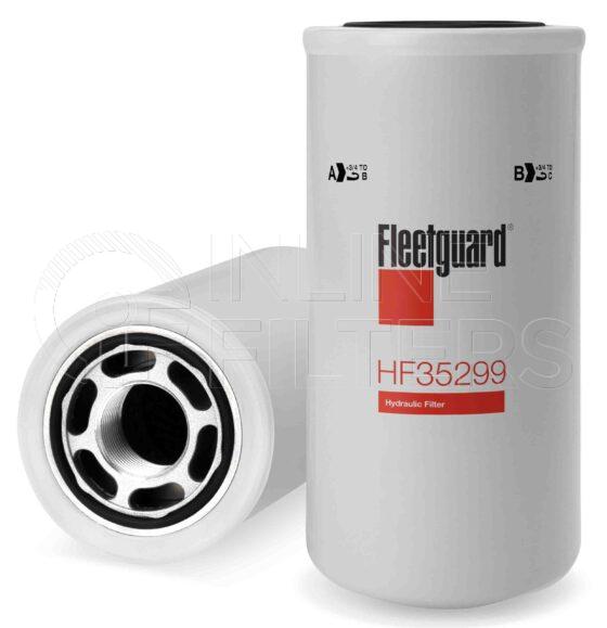 Fleetguard HF35299. Hydraulic Filter. Main Cross Reference is New Holland 9842392. Fleetguard Part Type: HF_SPIN.