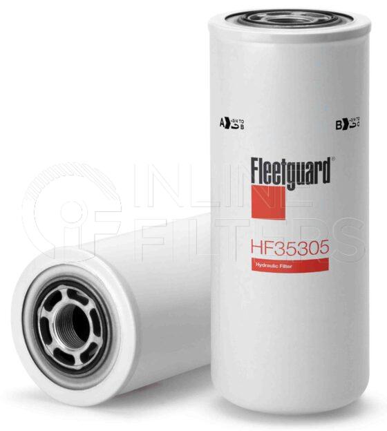 Fleetguard HF35305. Hydraulic Filter. Main Cross Reference is Caterpillar 6E6408. Fleetguard Part Type: HF_SPIN.