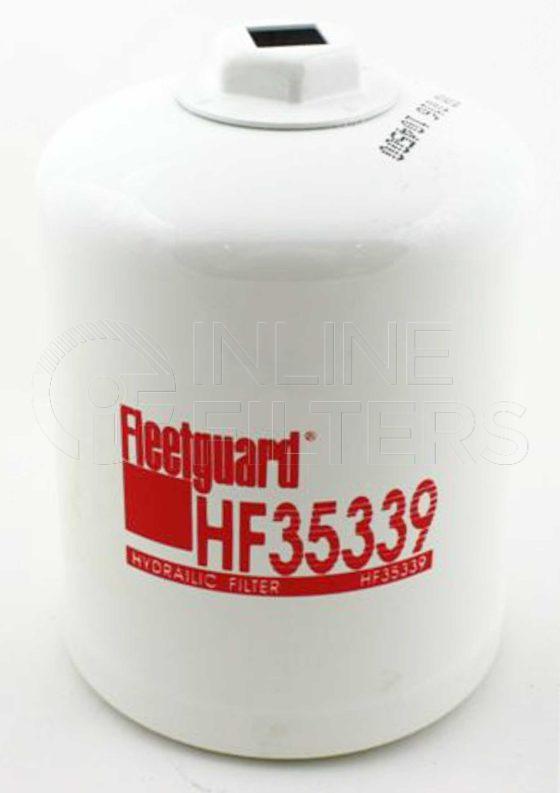 Fleetguard HF35339. Hydraulic Filter Product – Brand Specific Fleetguard – Spin On Product Fleetguard filter product Hydraulic Filter. Main Cross Reference is John Deere AL156624. Flow Direction: Outside In. Particle Size at Beta 75: 20.0 micron. Fleetguard Part Type: HF_SPIN