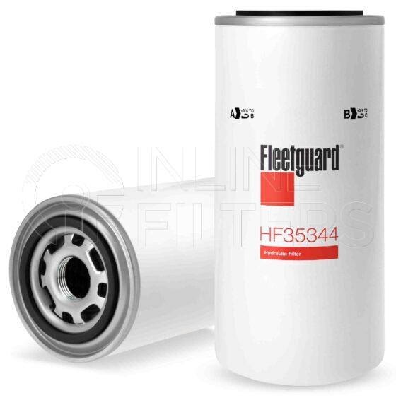 Fleetguard HF35344. Hydraulic Filter Product – Brand Specific Fleetguard – Spin On Product Fleetguard filter product Hydraulic Filter. Main Cross Reference is Caterpillar 1494533. Flow Direction: Outside In. Particle Size at Beta 75: 5.0 micron. Particle Size at Beta 200: 8.0 micron. Fleetguard Part Type: HF_SPIN. Comments: 5 micron filter Use the HF6542 for 10 micron filter