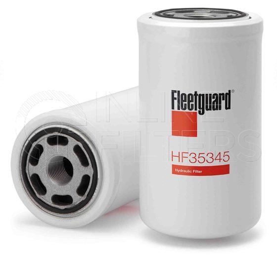 Fleetguard HF35345. Hydraulic Filter Product – Brand Specific Fleetguard – Spin On Product Fleetguard filter product Hydraulic Filter. Main Cross Reference is Claas 689590. Flow Direction: Outside In. Particle Size at Beta 75: 10.0 micron. Particle Size at Beta 200: 12.0 micron. Fleetguard Part Type: HF_SPIN
