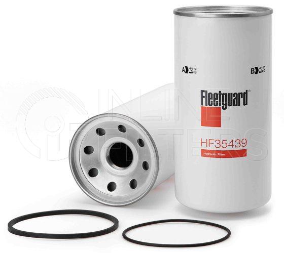 Fleetguard HF35439. Hydraulic Filter Product – Brand Specific Fleetguard – Spin On Product Fleetguard filter product Hydraulic Filter. Main Cross Reference is Case IHC A177605. Flow Direction: Outside In. Particle Size at Beta 75: 20.0 micron. Fleetguard Part Type: HF_SPIN