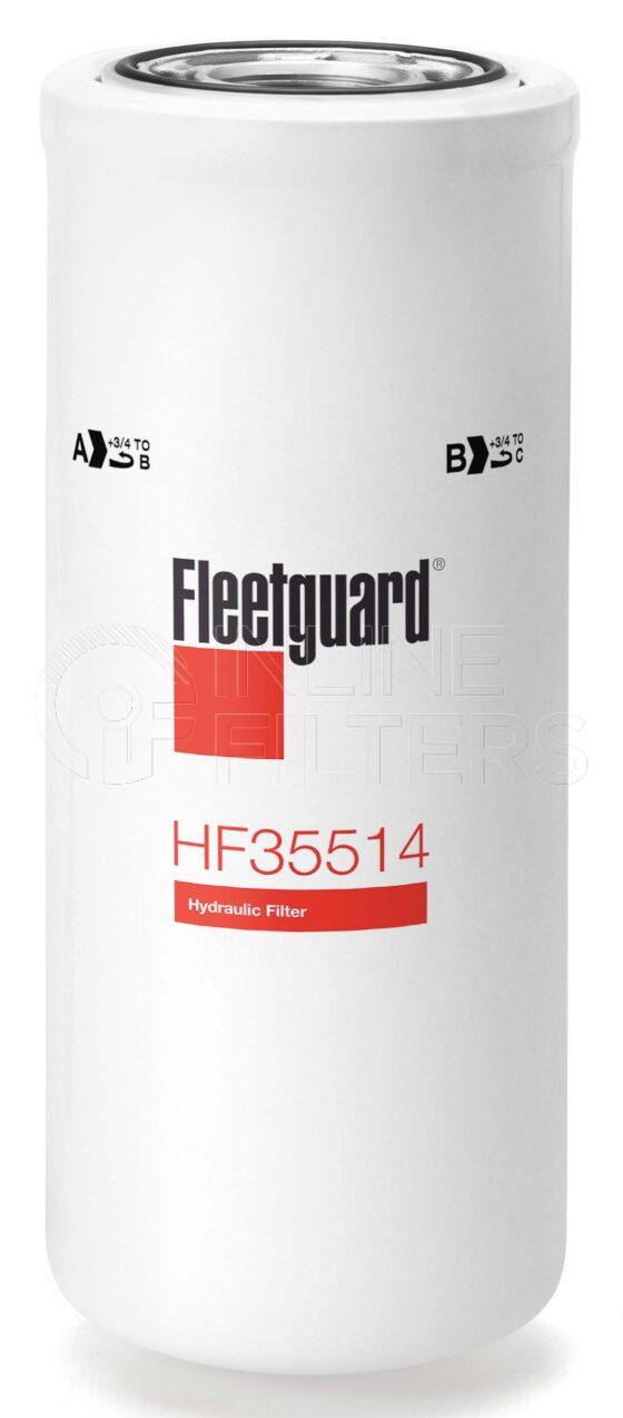 Fleetguard HF35514. Main Cross Reference is Caterpillar 2226713. Particle Size at Beta 75: 115. Fleetguard Part Type: HF.