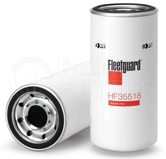 Fleetguard HF35518. Hydraulic Filter Product – Brand Specific Fleetguard – Spin On Product Fleetguard filter product Hydraulic Filter. Main Cross Reference is Case IHC 47427164. Particle Size at Beta 75: 50. Particle Size at Beta 200: 0.0. Fleetguard Part Type: HF_SPIN