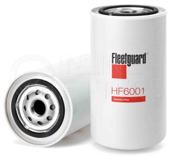 Fleetguard HF6001. FILTER-Hydraulic(Brand Specific) Product – Brand Specific Fleetguard – Spin On Product Hydraulic filter product Main Cross Reference is Fiat Allis 70253952. Particle Size at Beta 75: 12 micron (12 micron). Particle Size at Beta 200: 40 micron (40 micron). Fleetguard Part Type: HF_SPIN
