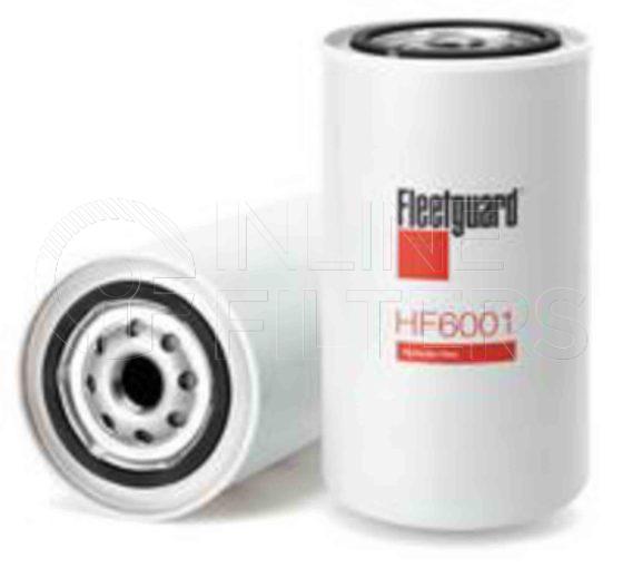 Fleetguard HF6001. Hydraulic Filter Product – Brand Specific Fleetguard – Spin On Product Fleetguard filter product Hydraulic Filter. Main Cross Reference is Fiat Allis 70253952. Particle Size at Beta 75: 12 micron (12 micron). Particle Size at Beta 200: 40 micron (40 micron). Fleetguard Part Type: HF_SPIN
