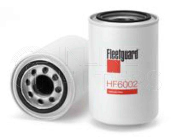 Fleetguard HF6002. Hydraulic Filter Product – Brand Specific Fleetguard – Spin On Product Fleetguard filter product Hydraulic Filter. Main Cross Reference is Char Lynn 5604. Particle Size at Beta 75: 0 micron (0 micron). Particle Size at Beta 200: 0 micron (0 micron). Fleetguard Part Type: HF_SPIN