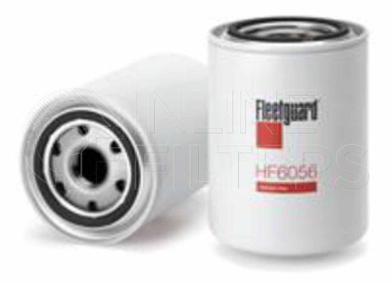 Fleetguard HF6056. Hydraulic Filter Product – Brand Specific Fleetguard – Spin On Product Fleetguard filter product Hydraulic Filter. For Upgrade use HF7608. Particle Size at Beta 75: 47 micron (47 micron). Particle Size at Beta 200: 0 micron (0 micron). Fleetguard Part Type: HF_SPIN