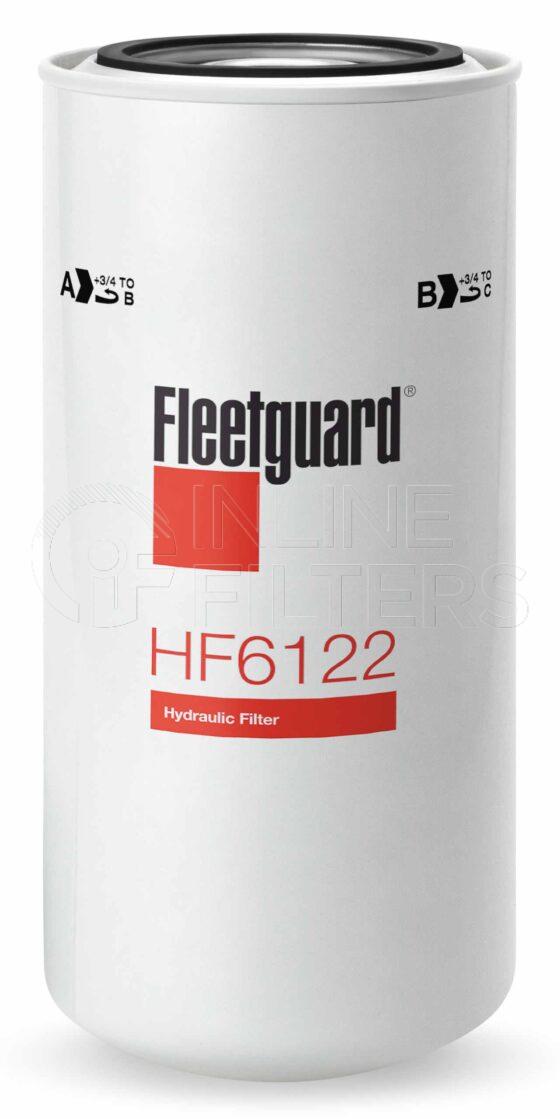 Fleetguard HF6122. FILTER-Hydraulic(Brand Specific) Product – Brand Specific Fleetguard – Spin On Product Hydraulic filter product Details Main Cross Reference is Clark 6559458. Particle Size at Beta 75 – 47 micron (47 micron). Particle Size at Beta 200 – 0 micron (0 micron). Fleetguard Part Type HF_SPIN