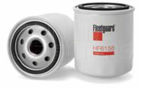 Fleetguard HF6158. Hydraulic Filter. Main Cross Reference is Nissan 31725L1000. Fleetguard Part Type: HF_SPIN.