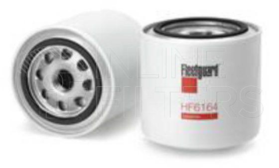 Fleetguard HF6164. Hydraulic Filter Product – Brand Specific Fleetguard – Spin On Product Fleetguard filter product Hydraulic Filter. For Upgrade use HF6446. Main Cross Reference is John Deere AM39653. Particle Size at Beta 75: 47 micron (47 micron). Particle Size at Beta 200: 0 micron (0 micron). Fleetguard Part Type: HF_SPIN