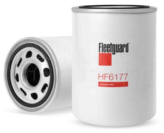 Fleetguard HF6177. Hydraulic Filter Product – Brand Specific Fleetguard – Spin On Product Fleetguard filter product Hydraulic Filter. For Upgrade use HF7980. Main Cross Reference is UCC UCMX1591410. Particle Size at Beta 75: 45.0 micron. Fleetguard Part Type: HF_SPIN