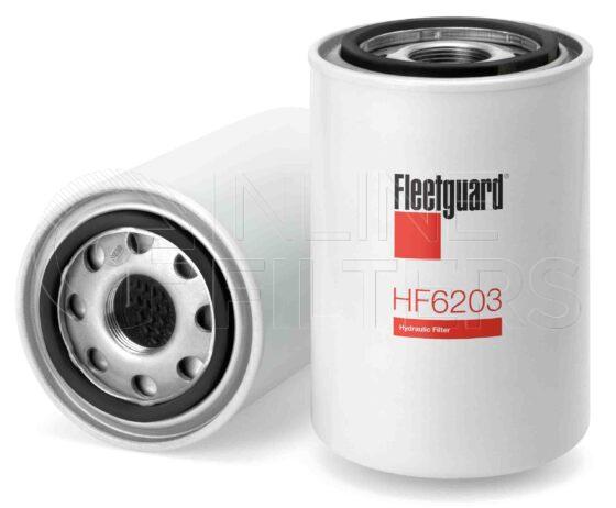 Fleetguard HF6203. FILTER-Hydraulic(Brand Specific) Product – Brand Specific Fleetguard – Spin On Product Hydraulic filter product Main Cross Reference Vickers 573082 Details Main Cross Reference is Vickers 573082. Particle Size at Beta 75 – 20 micron (20 micron). Particle Size at Beta 200 – 0 micron (0 micron). Fleetguard Part Type HF_SPIN