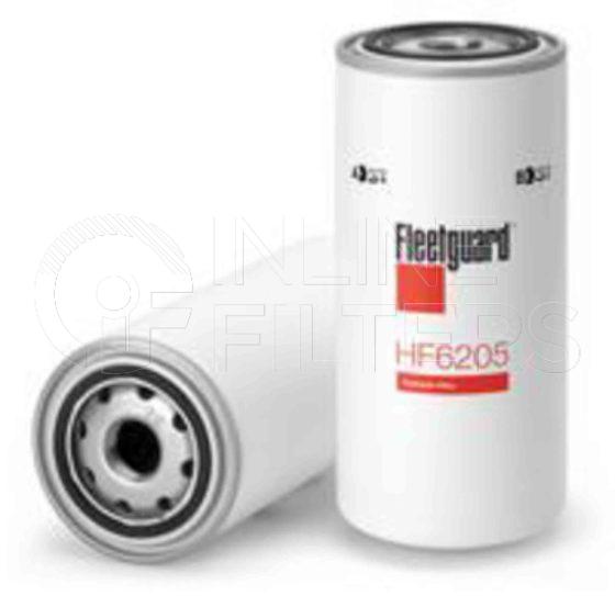 Fleetguard HF6205. Hydraulic Filter Product – Brand Specific Fleetguard – Spin On Product Fleetguard filter product Hydraulic Filter. Main Cross Reference is Atlas Copco 16193771. Particle Size at Beta 75: 50 micron (50 micron). Fleetguard Part Type: HF_SPIN