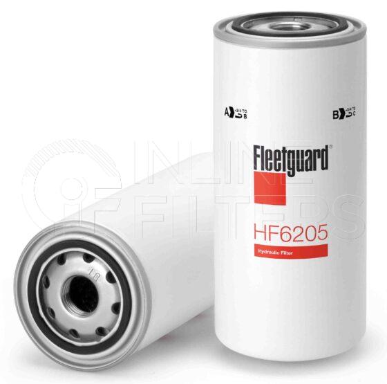 Fleetguard HF6205. FILTER-Hydraulic(Brand Specific) Product – Brand Specific Fleetguard – Spin On Product Hydraulic filter product Details Main Cross Reference is Atlas Copco 16193771. Particle Size at Beta 75 – 50 micron (50 micron). Fleetguard Part Type HF_SPIN