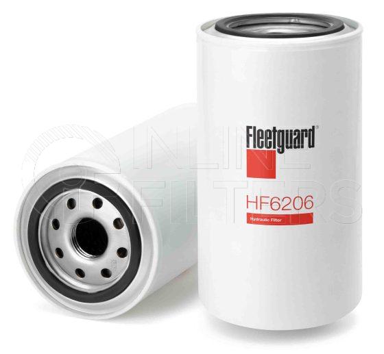 Fleetguard HF6206. Hydraulic Filter Product – Brand Specific Fleetguard – Spin On Product Fleetguard filter product Hydraulic Filter. Main Cross Reference is Peterbilt 10960. Particle Size at Beta 75: 0 micron (0 micron). Particle Size at Beta 200: 0 micron (0 micron). Fleetguard Part Type: HF_SPIN